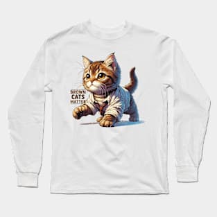 Purrfect Brown Tabby Cat Long Sleeve T-Shirt